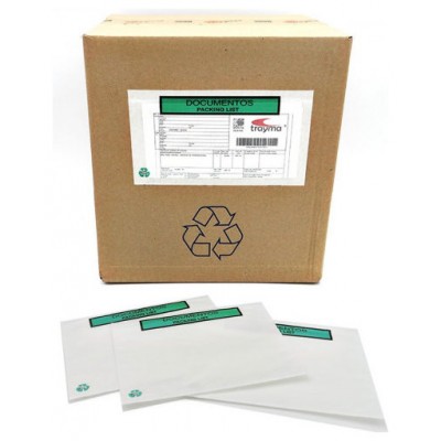 CAJA 1000 SOBRES ADHESIVOS PACK LIST 100% PAPEL 240X175 MM IMPRESO DOCUMENTOS PACKING LIST S2758 F-P (Espera 4 dias)